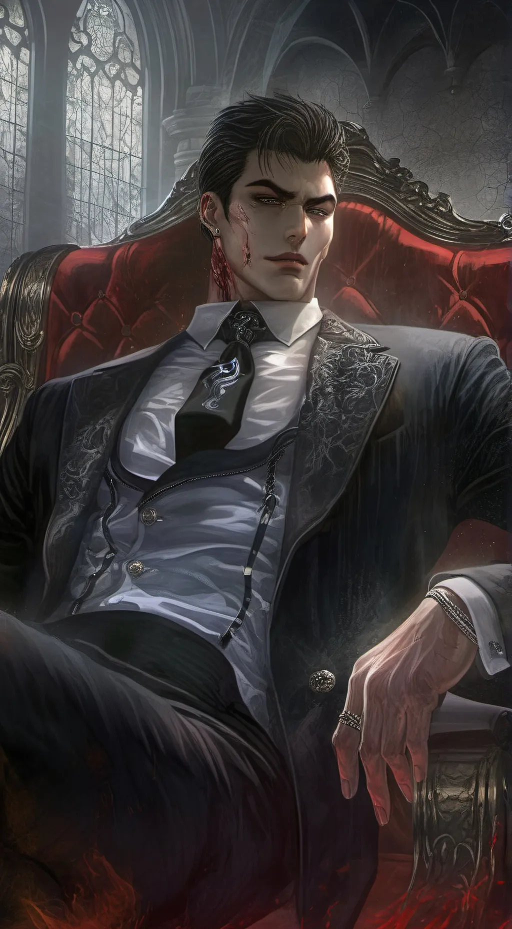 ai character: Mafia vampire  background