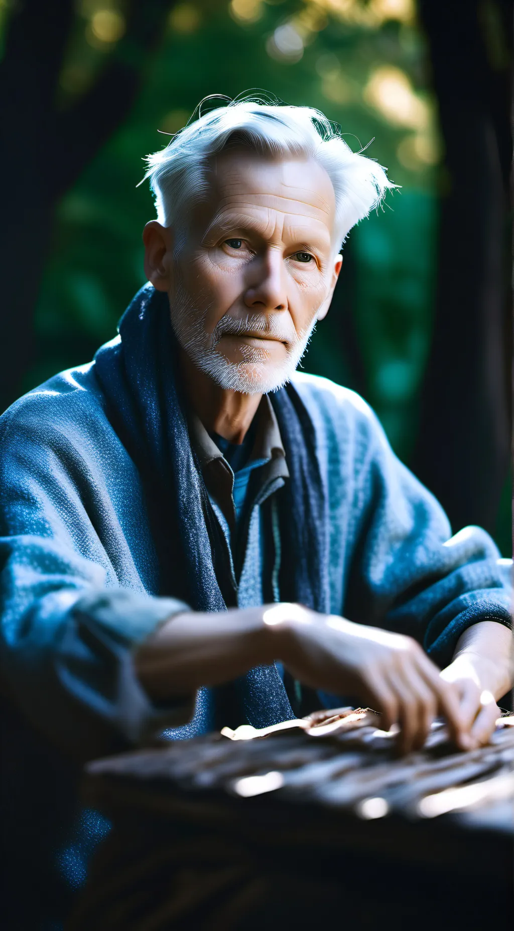 ai character: старец  background