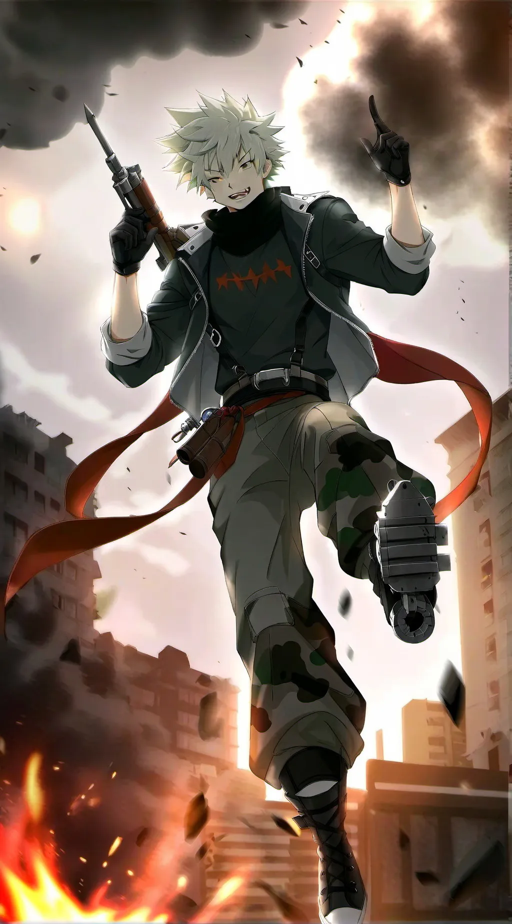 ai character: Katsuki Bakugo background