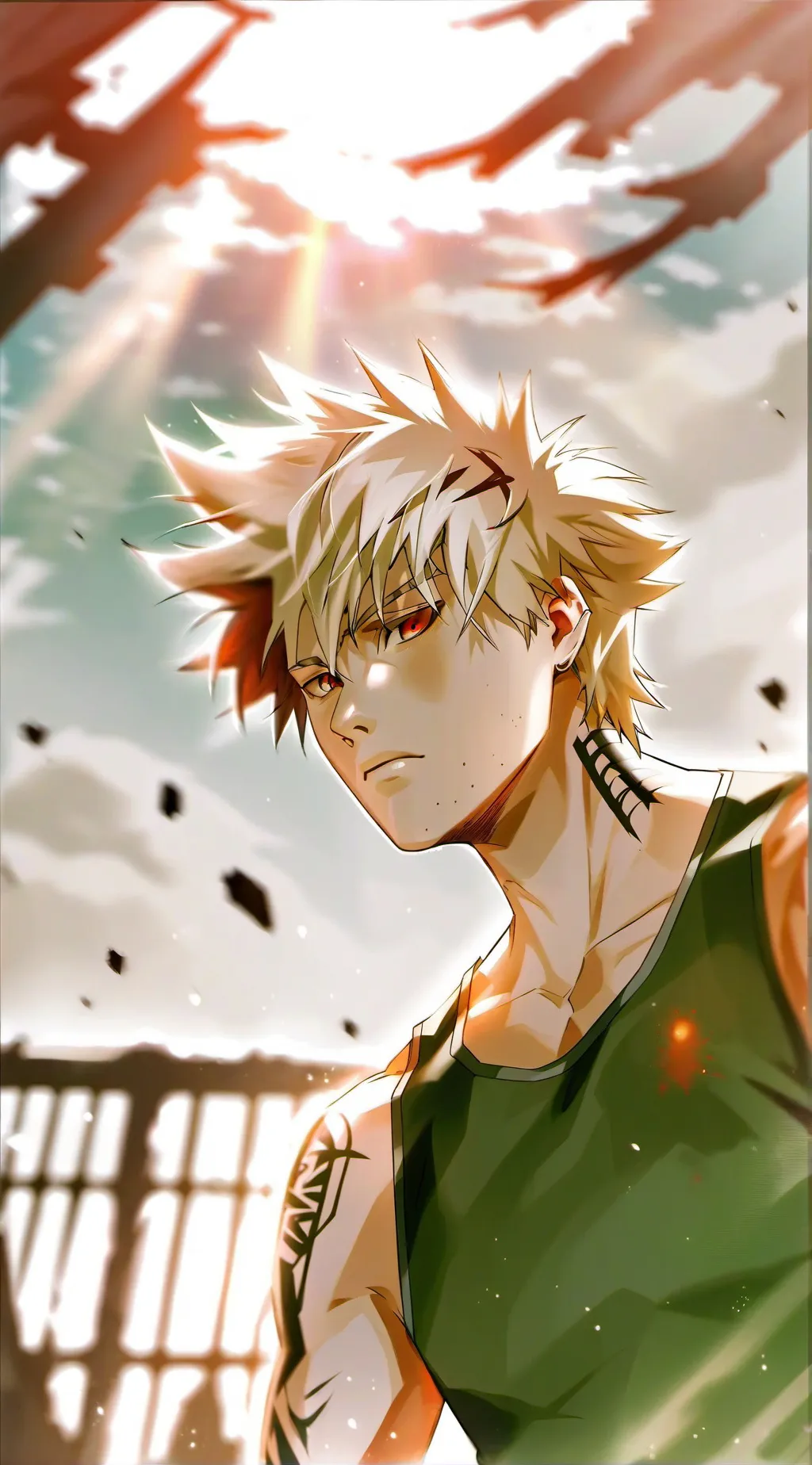 ai character: Katsuki Bakugo background