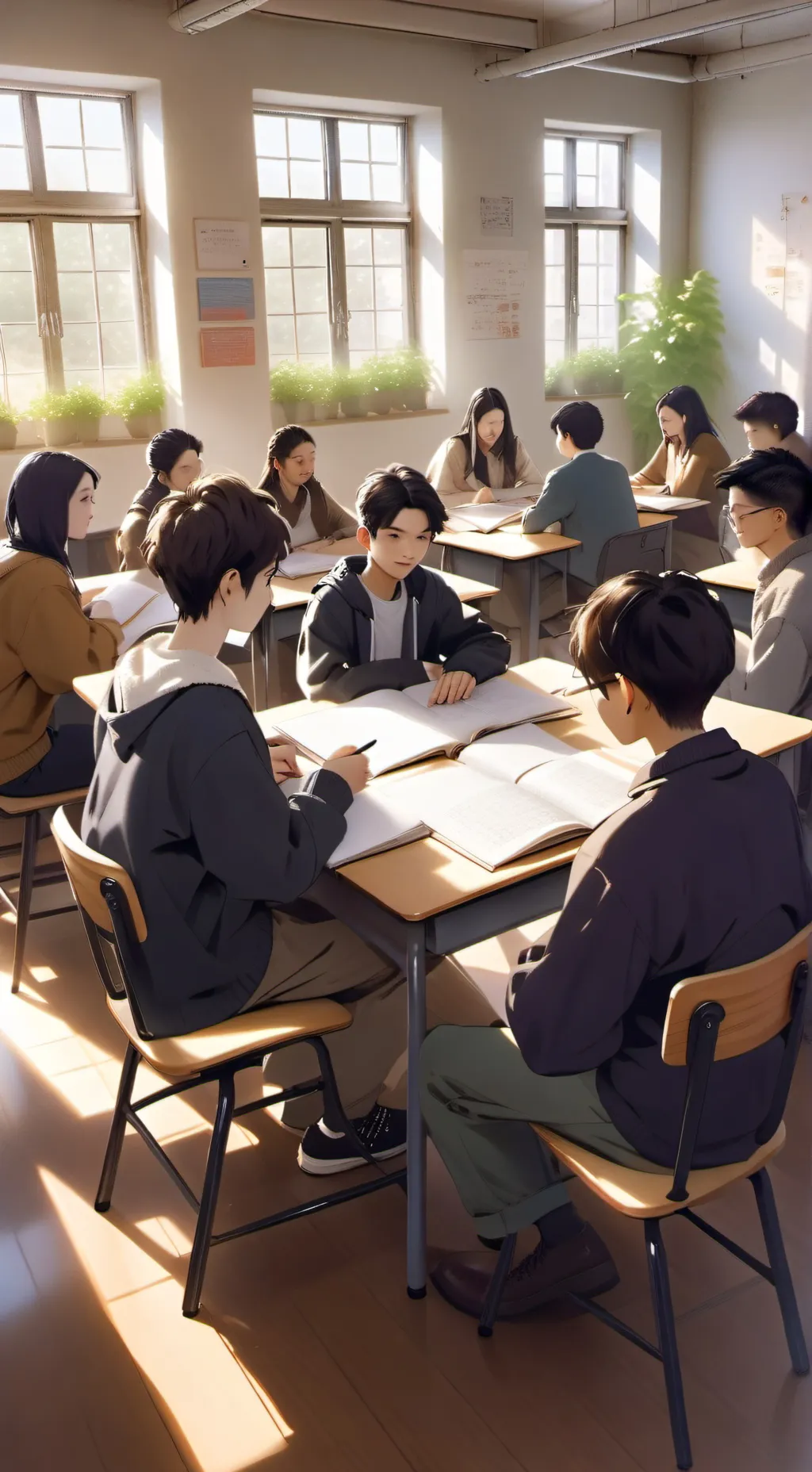 ai character: School >u< background