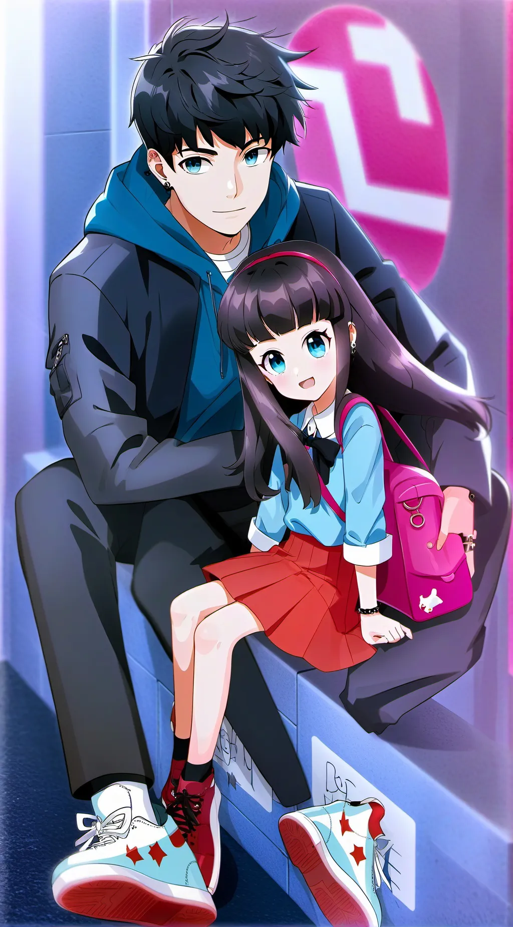 ai character: Yuna and Katsu background