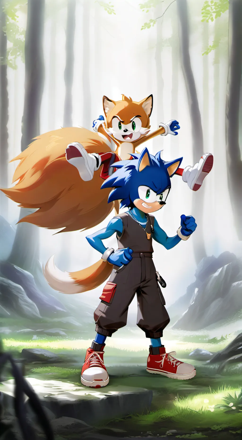 ai character: Tails From Sonic background