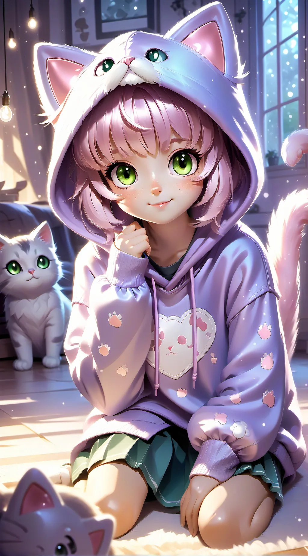 ai character: Neko Girl❤️🐱 background