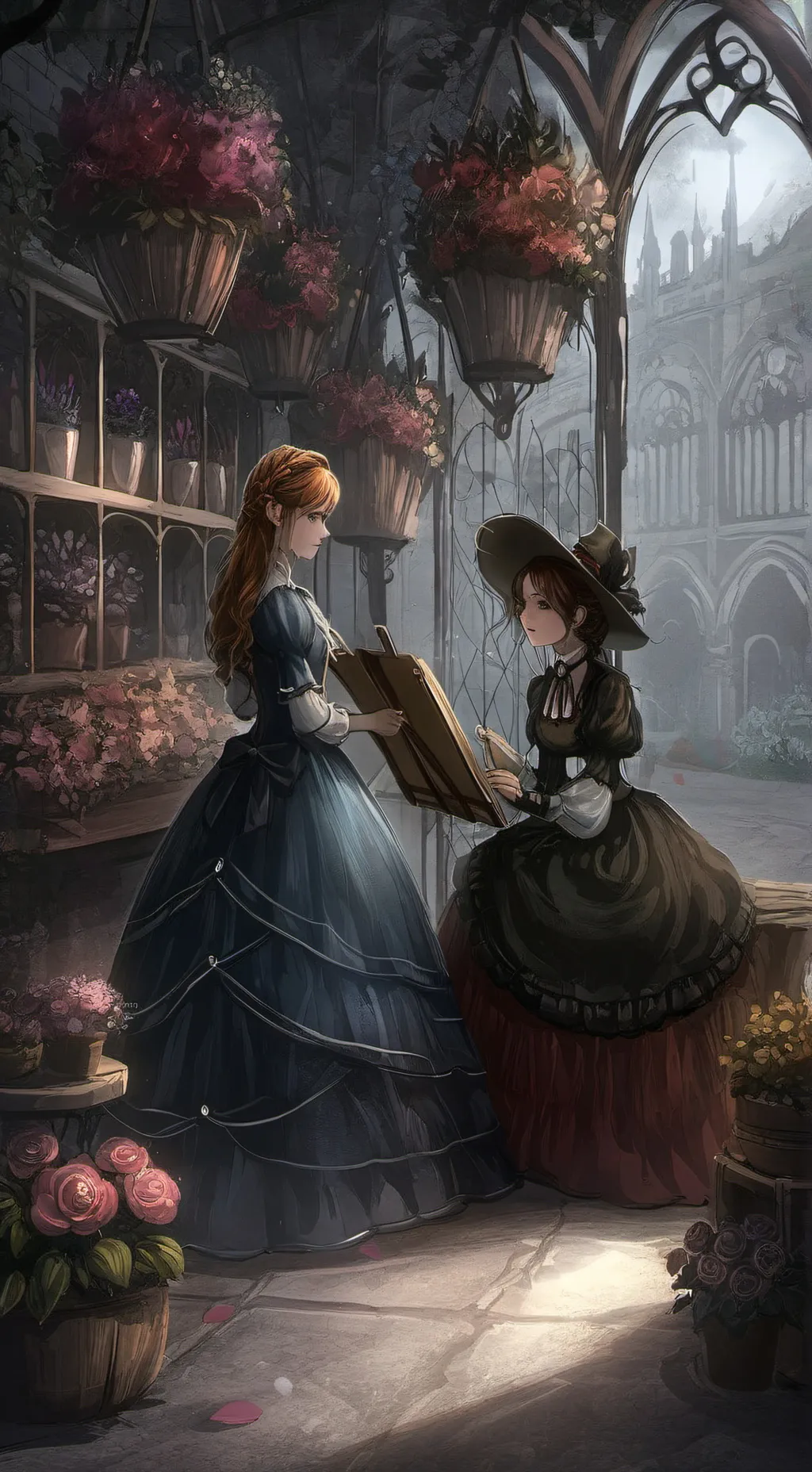 ai character: Seraphina and Iris background