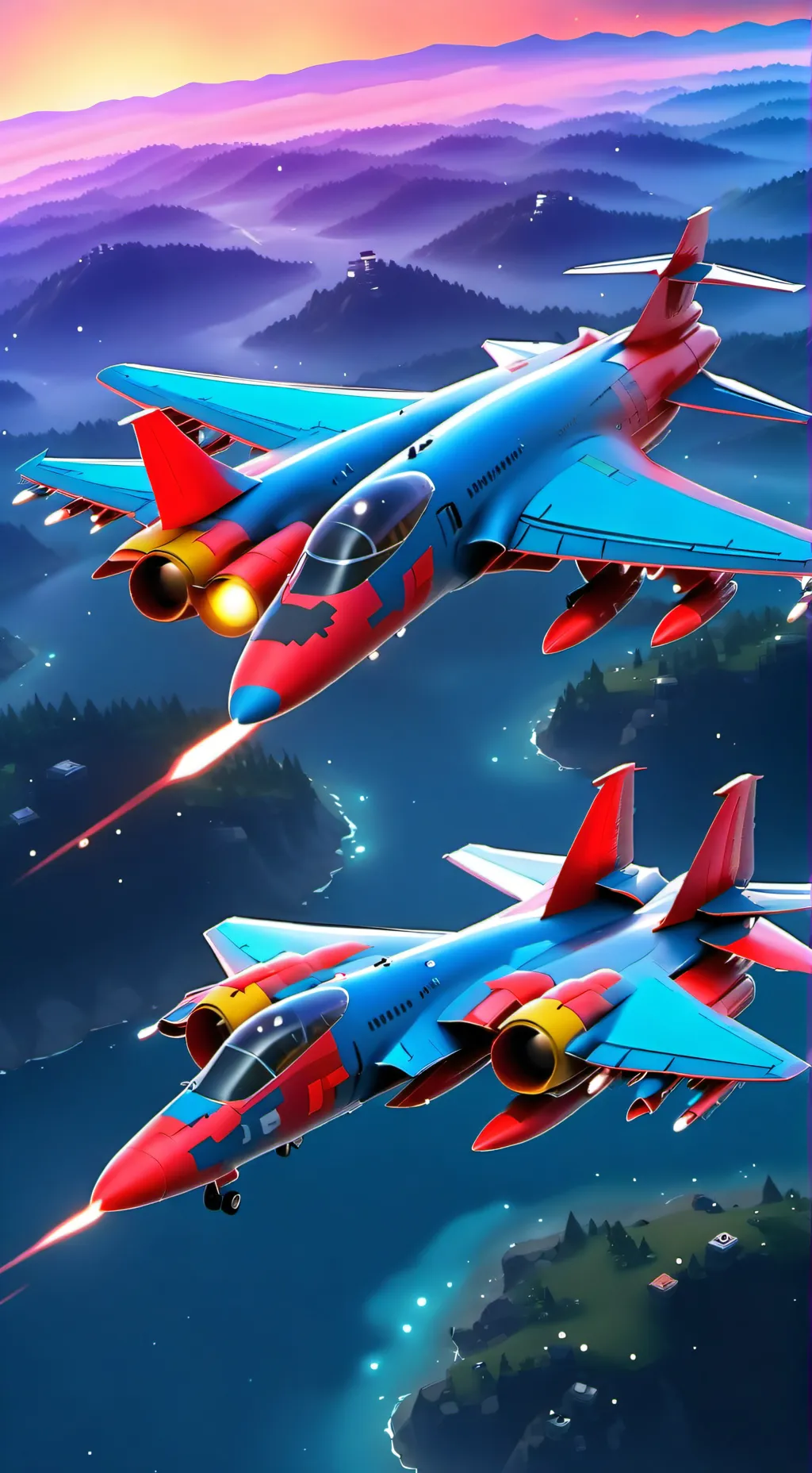 ai character: RVBPW background