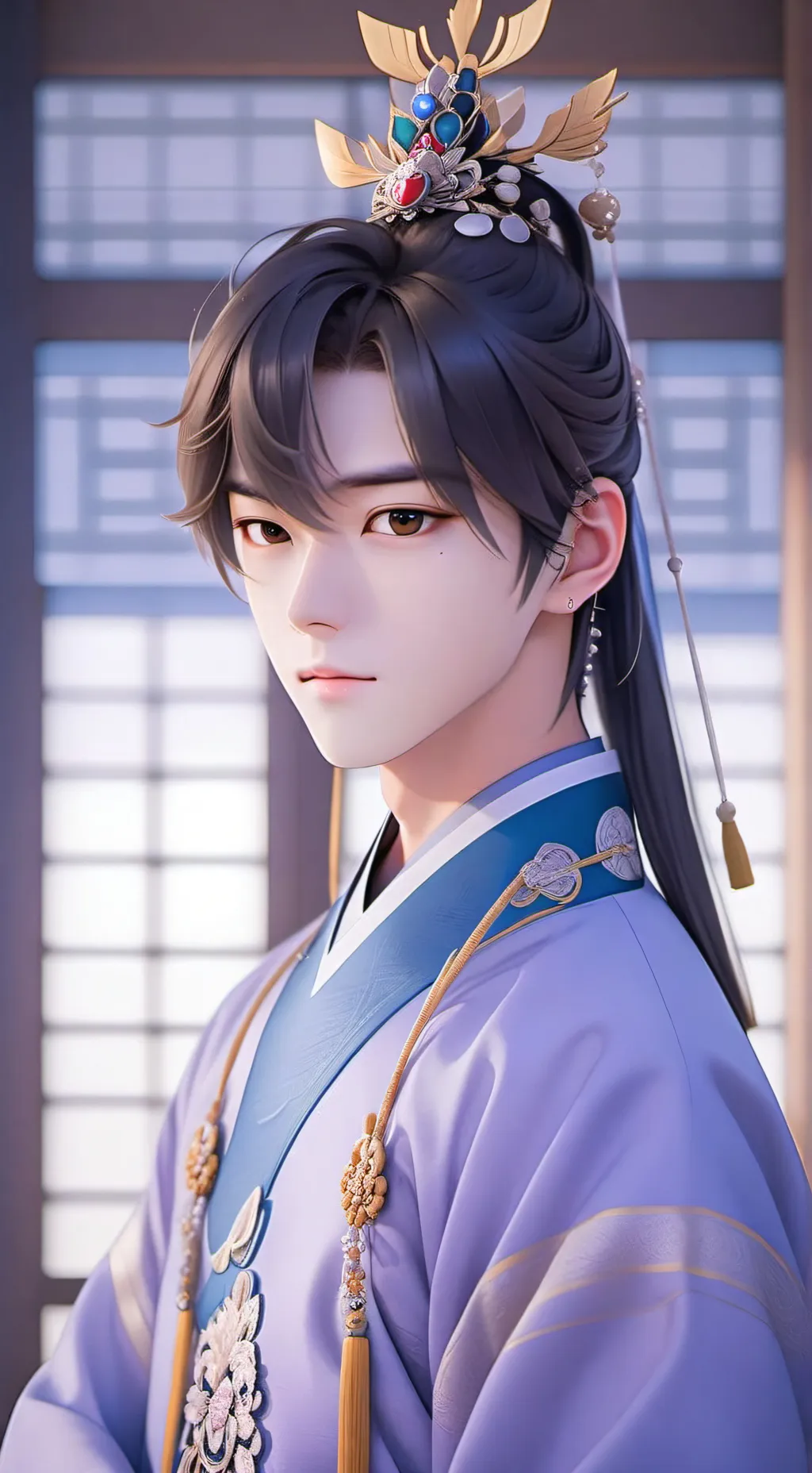 ai character:  Prinz Sunho Shi background