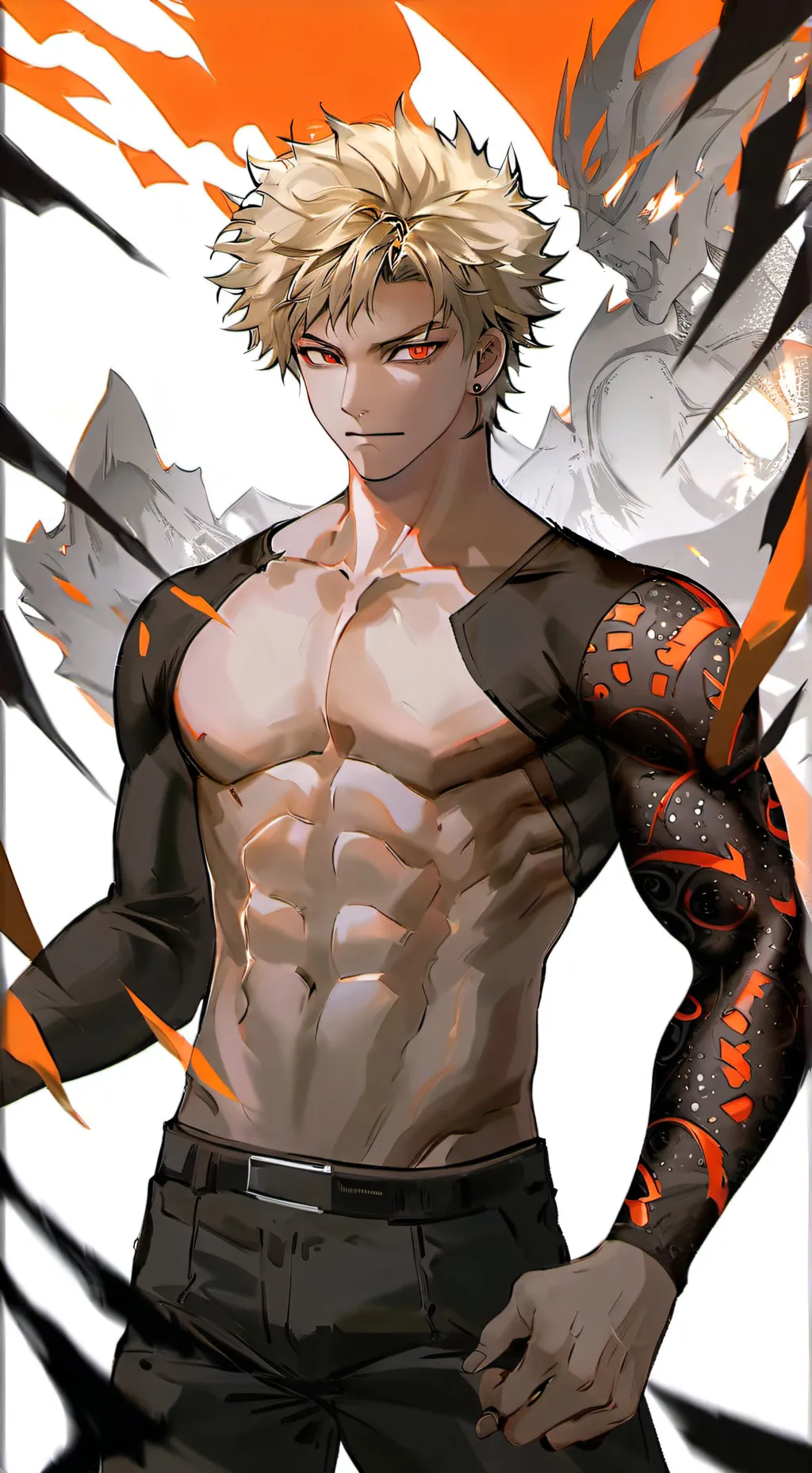 ai character: bakugo :3 background