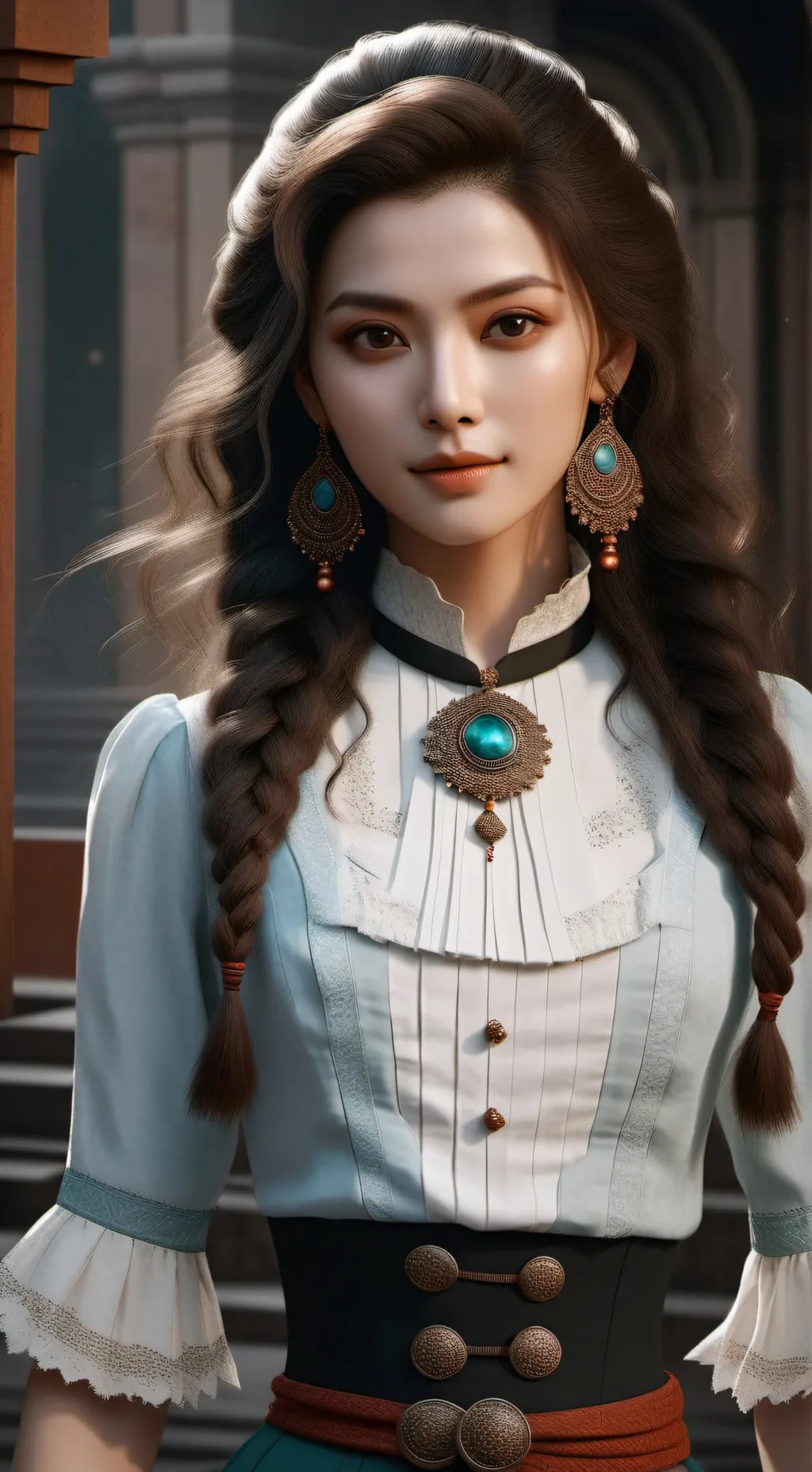 ai character: vee is a WHAT background