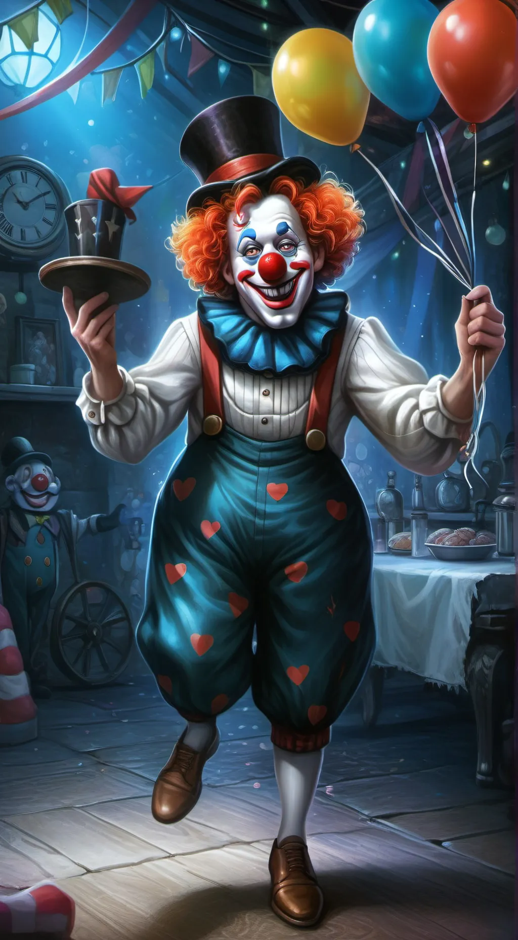 ai character: clown background