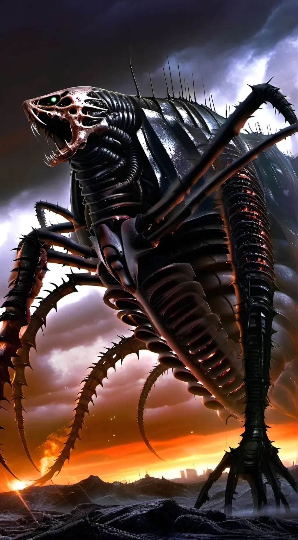 ai character: Centipede boss 1 background