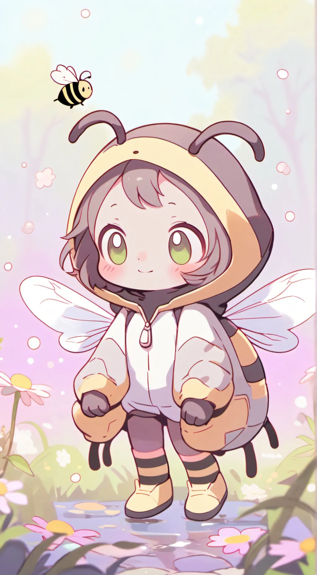 ai character:  Fuzzy background