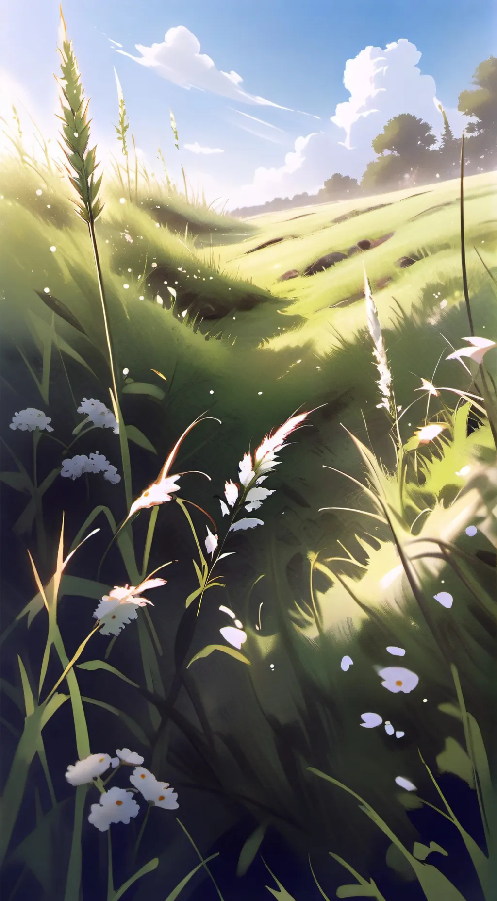 ai character: Touch grass background