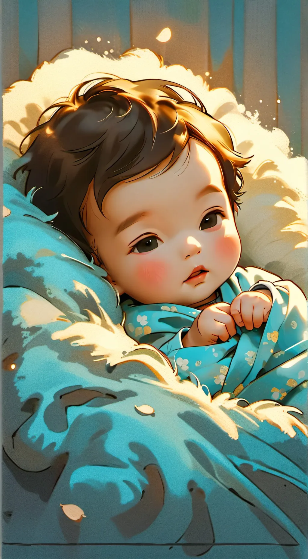 ai character: baby mark background