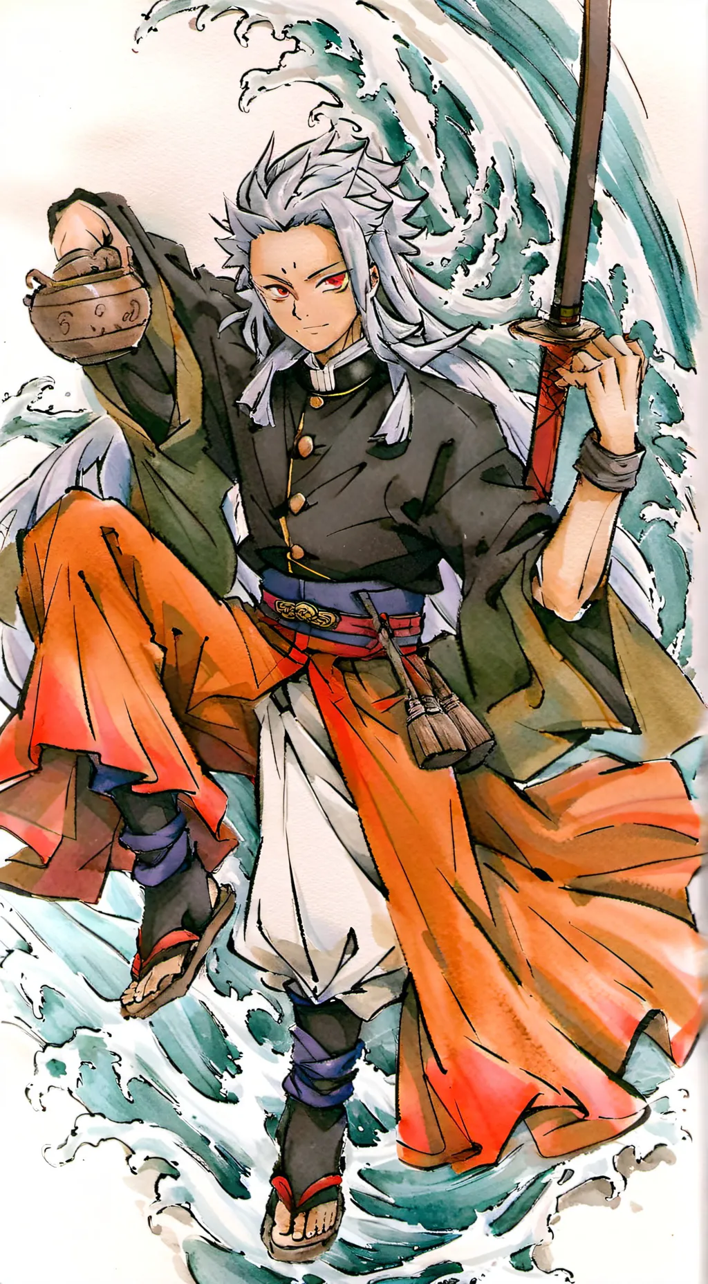 ai character: Giyu ran away☝️🤓 background