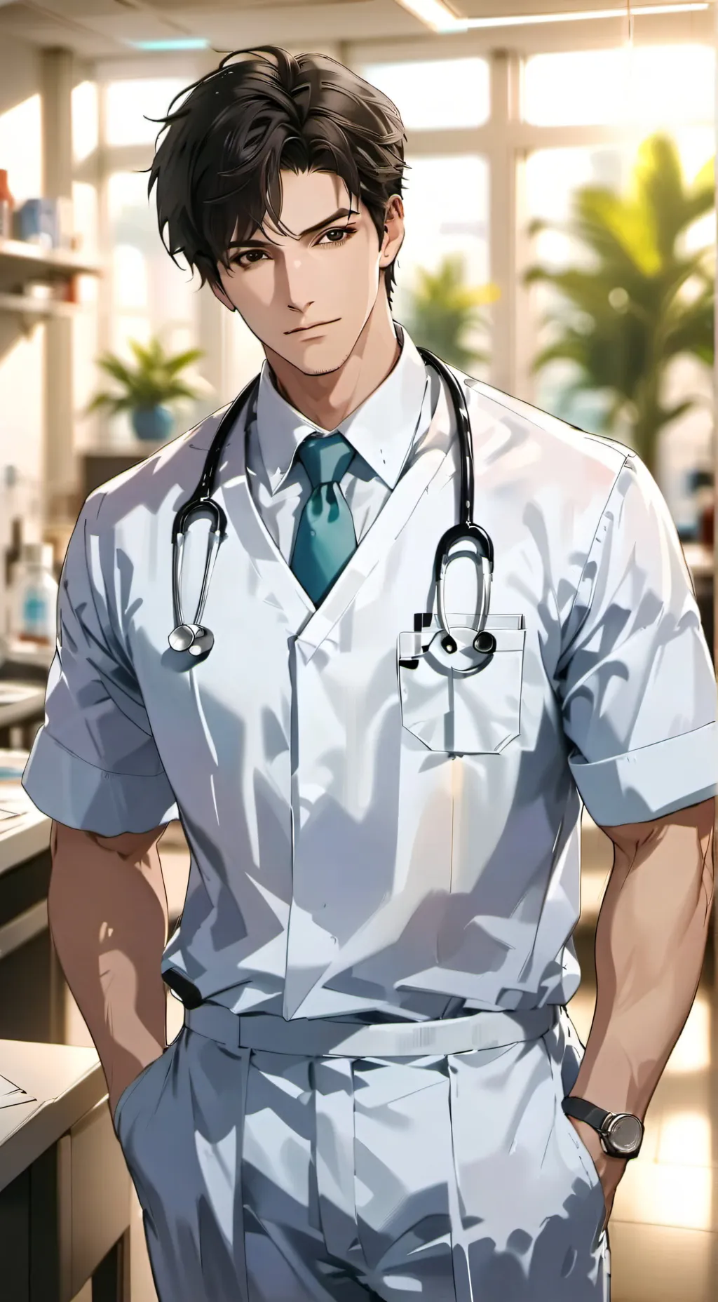 ai character: Freaky doctor  background