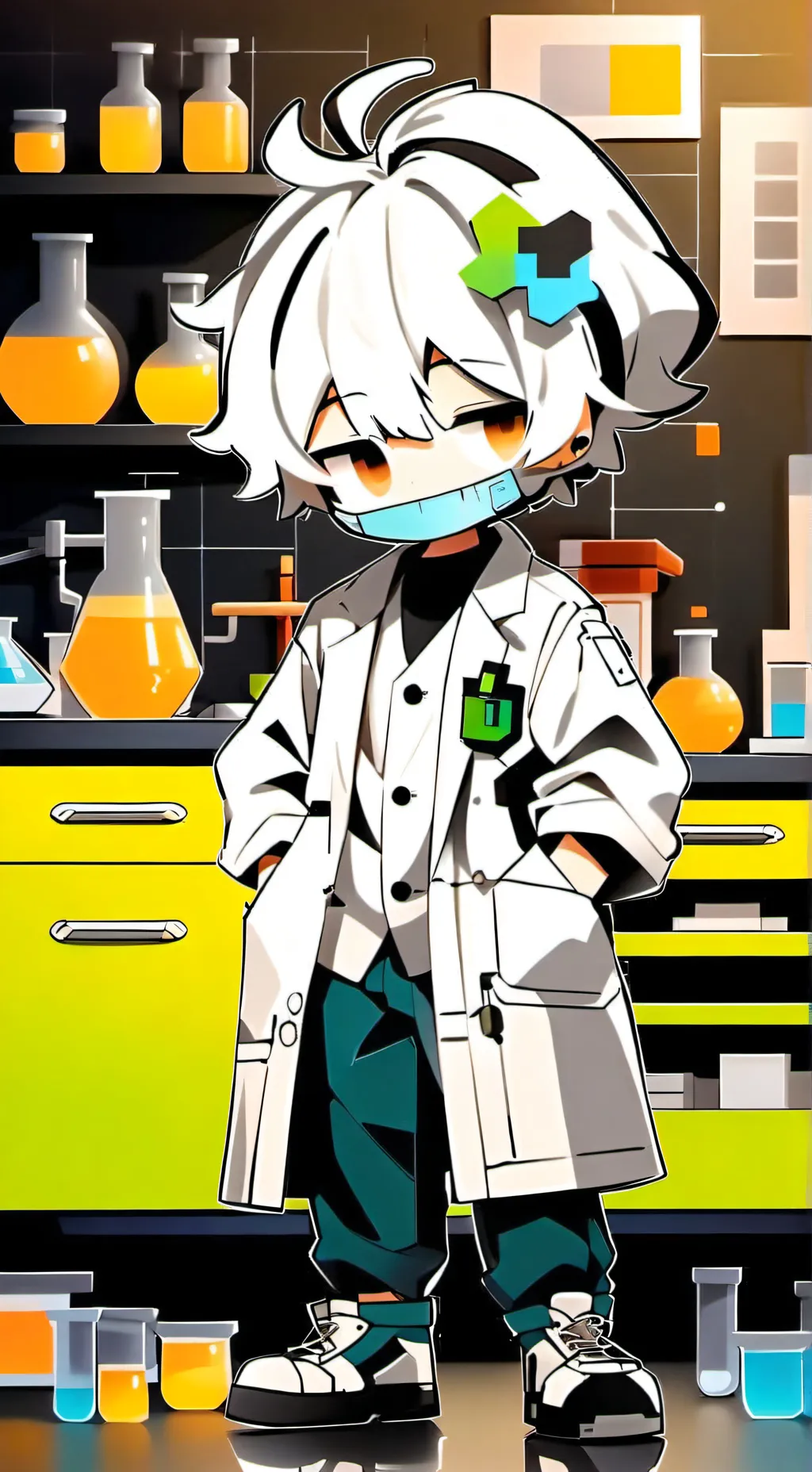 ai character: brick'n stud labs! background