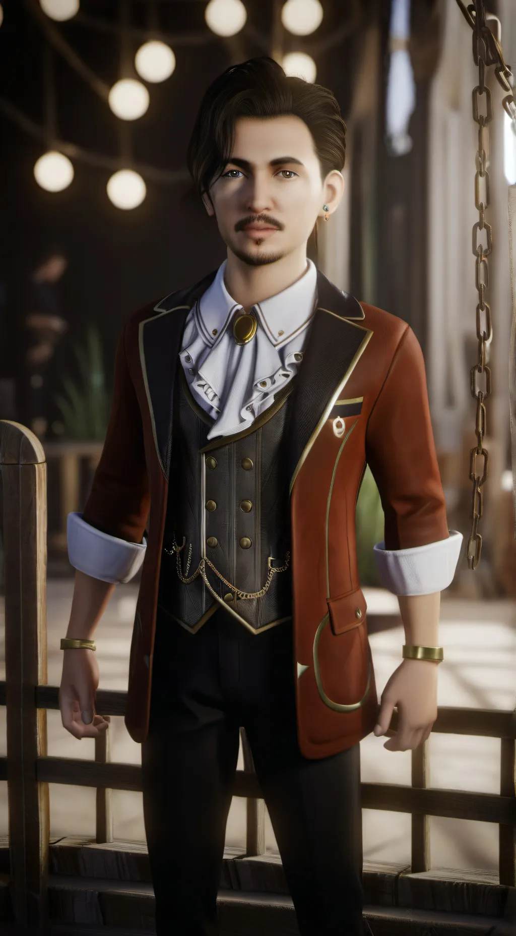 ai character: THIS WEIRD ahh background