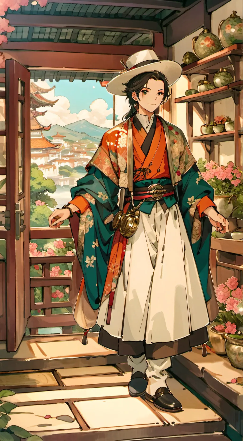 ai character: Girl background