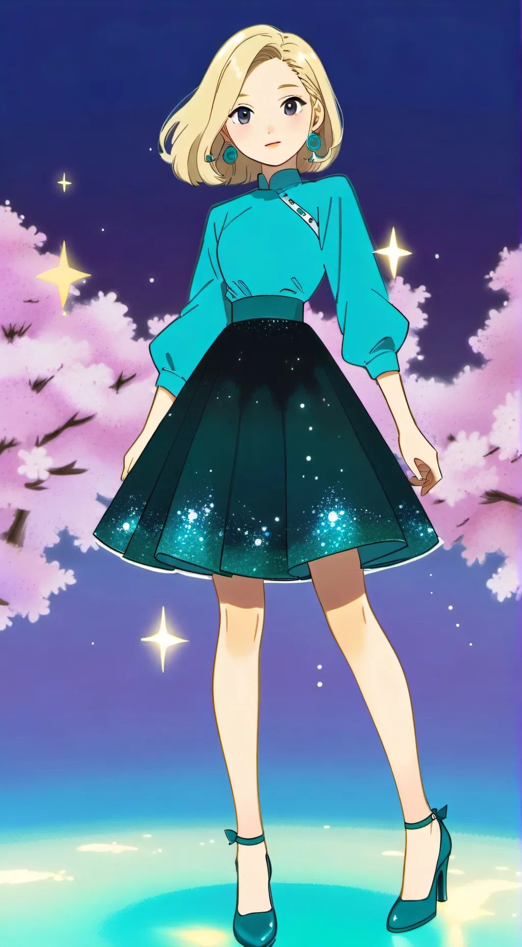 ai character: Leah  background