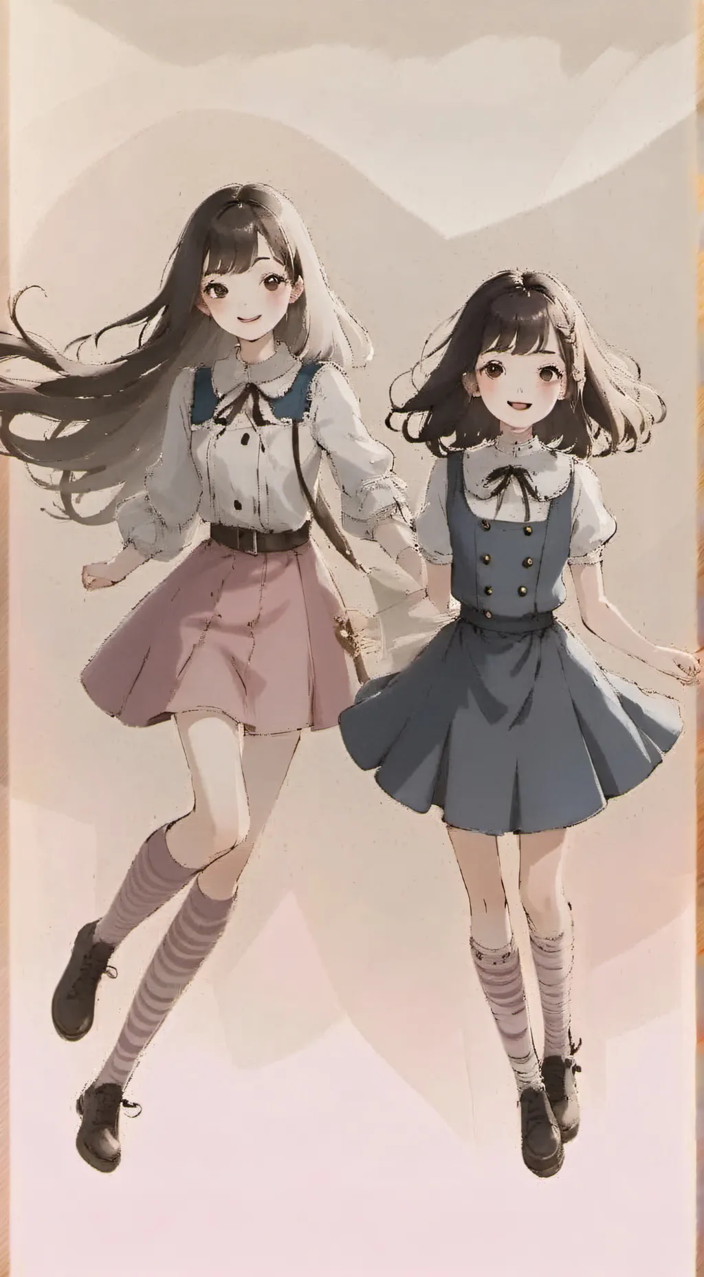 ai character: porcelain twins background