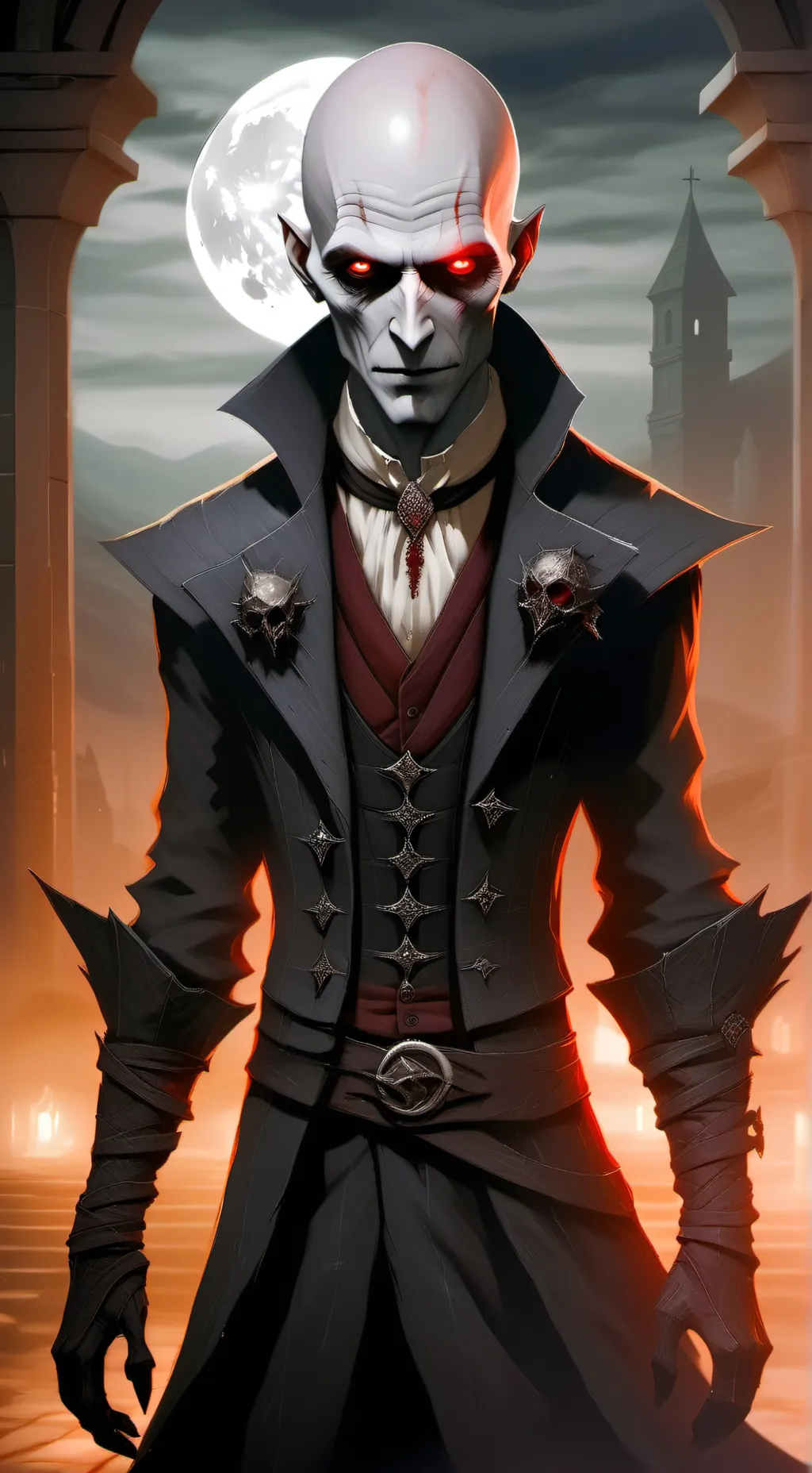 ai character: you vs Nosferatu background