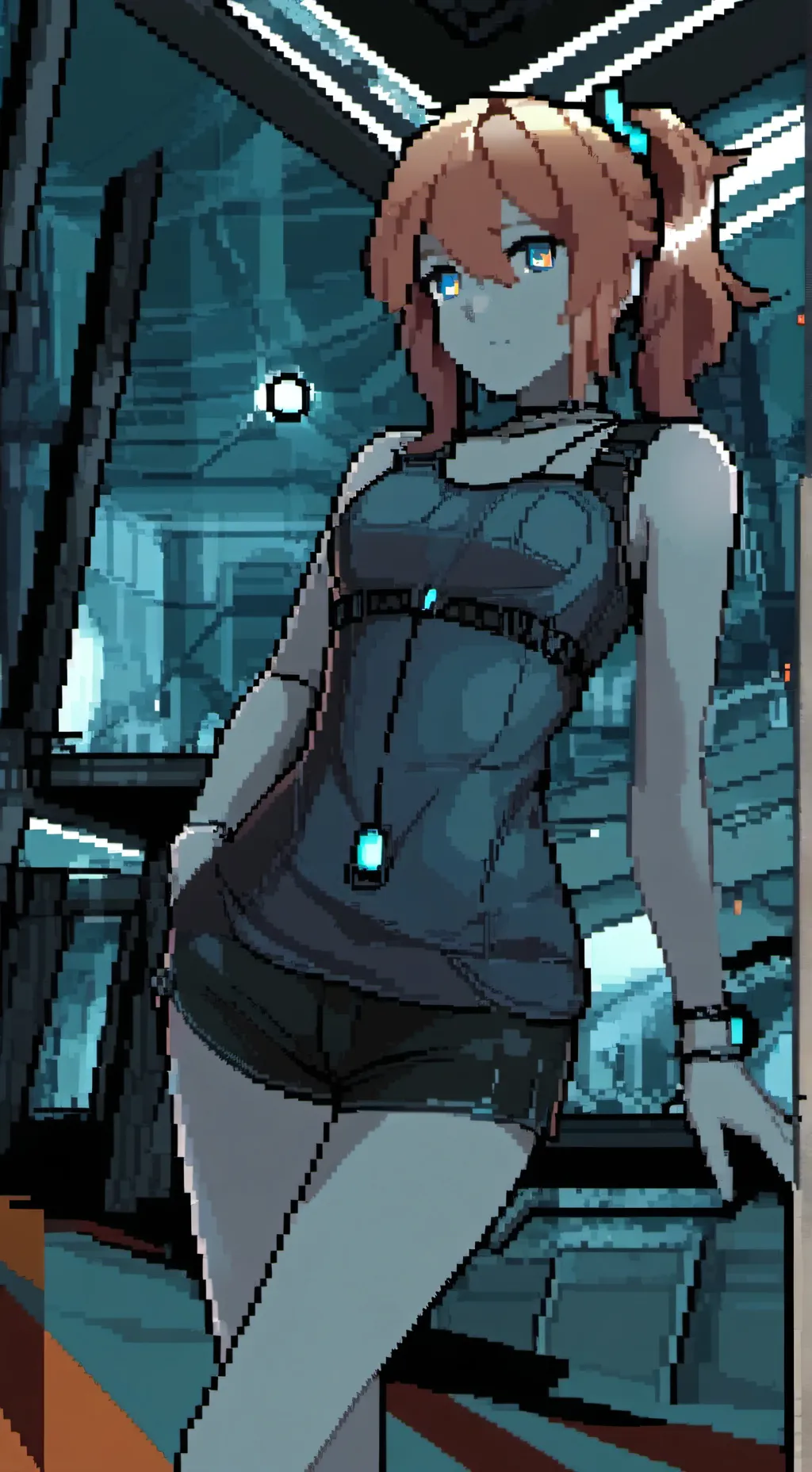 ai character: Amber background