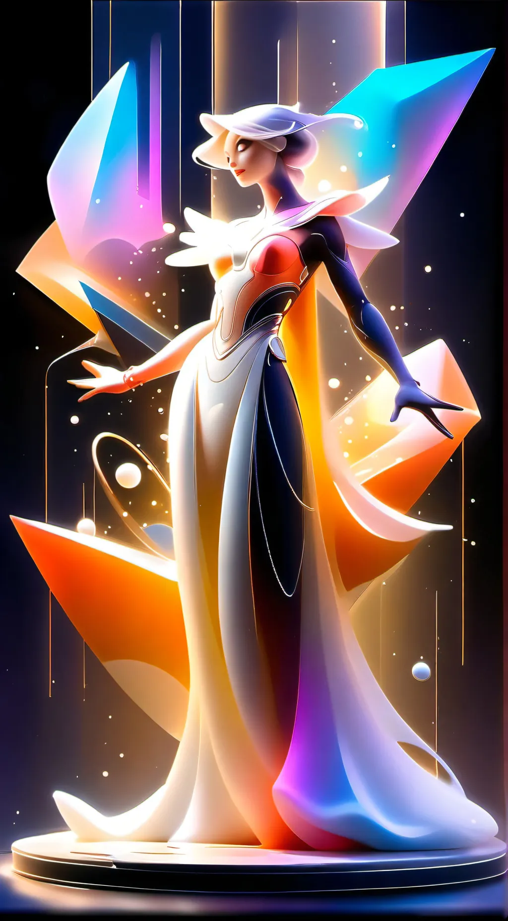 ai character: tadc abstraction background