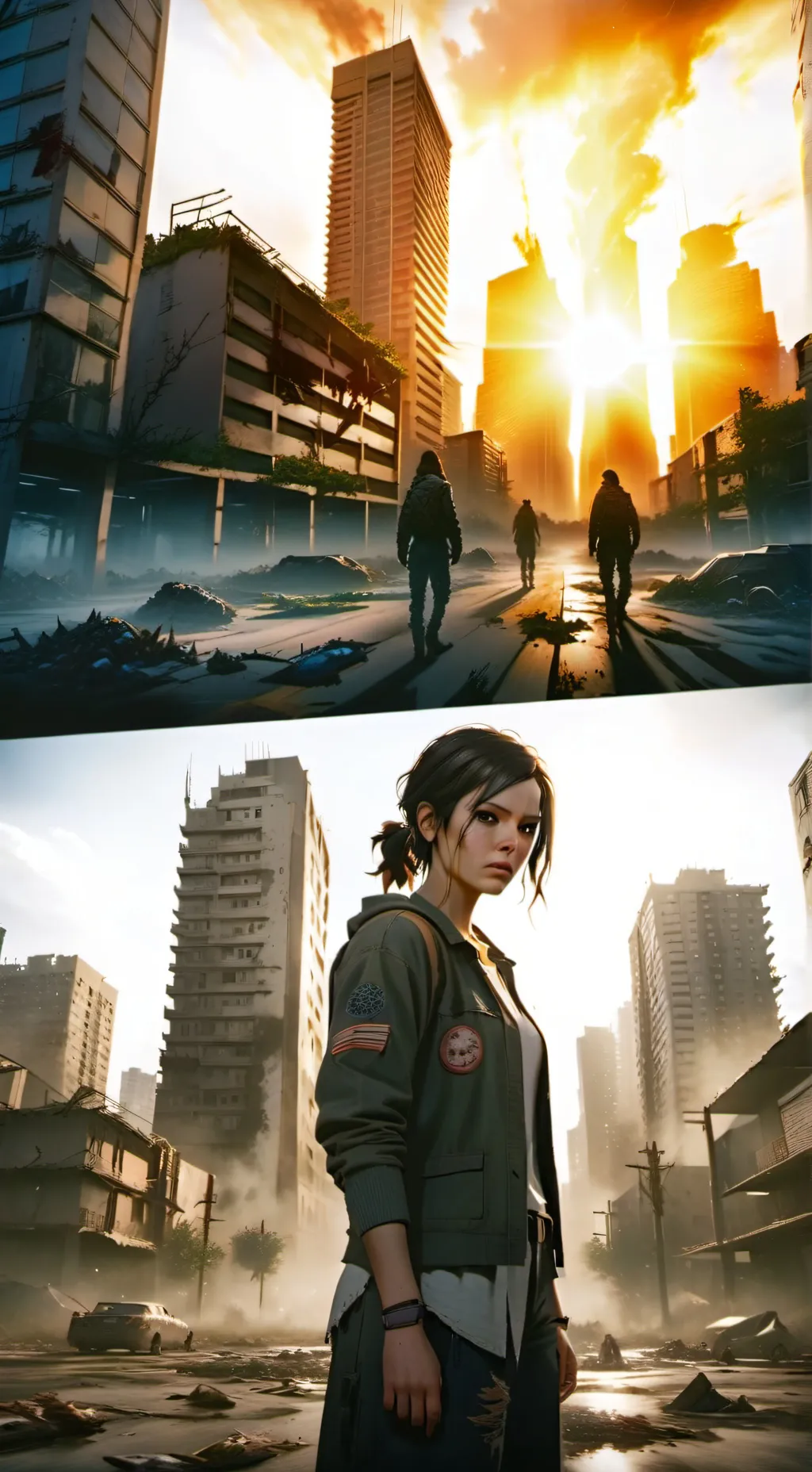 ai character: zombie appoclypse  background