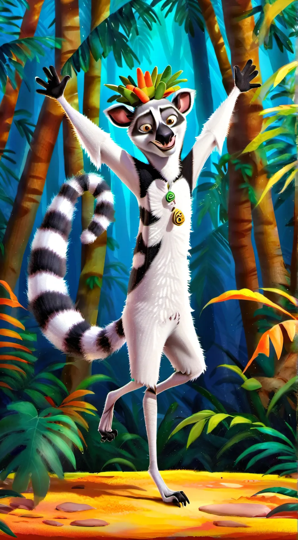 ai character: King Julian background