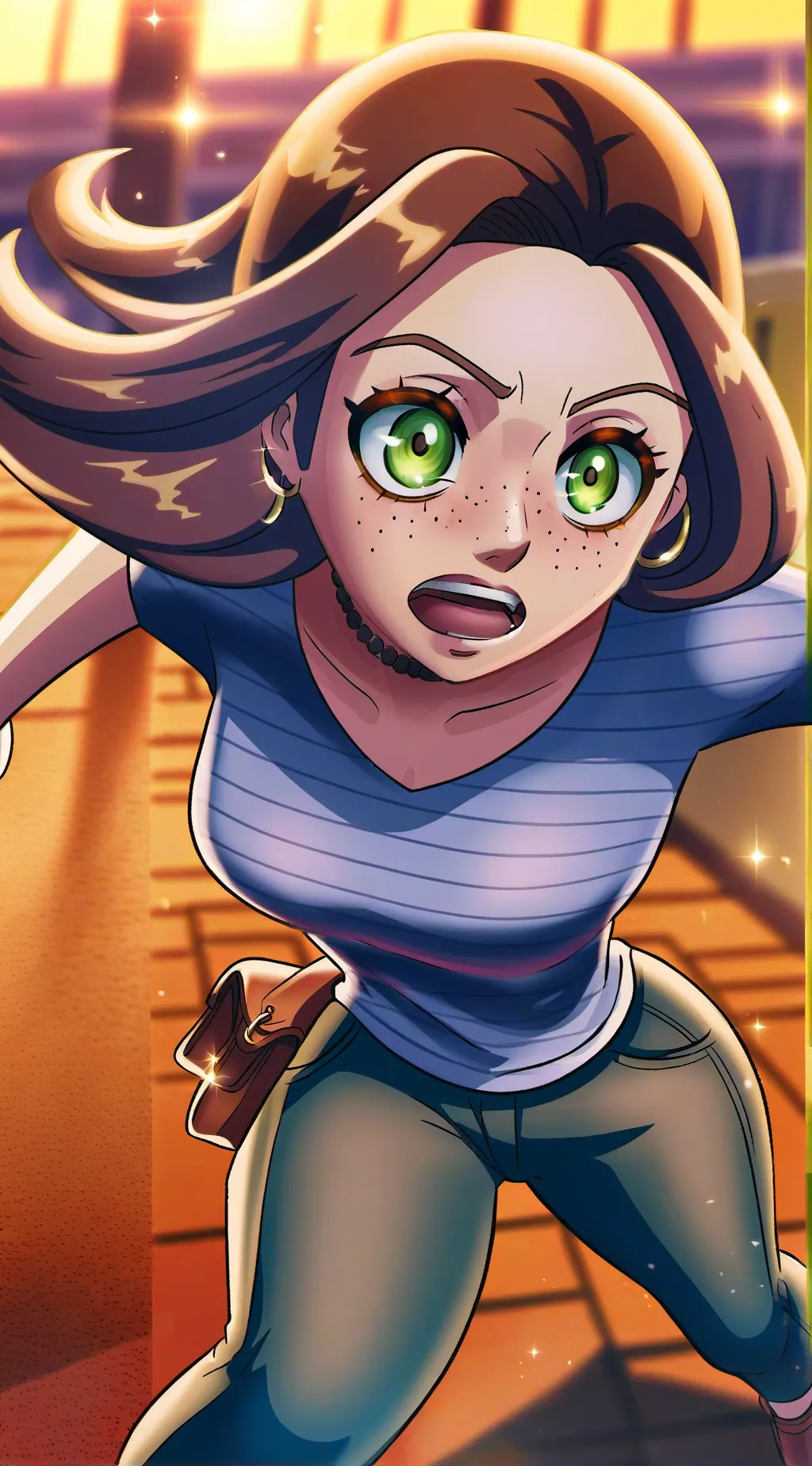 ai character: Scared babysitter background