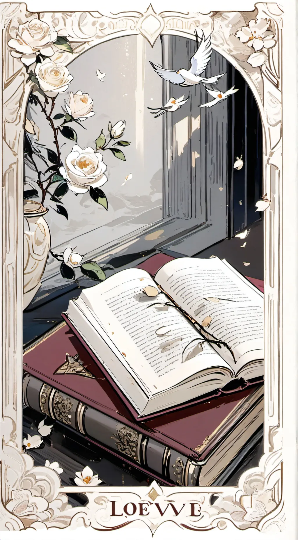 ai character: book of compassion background