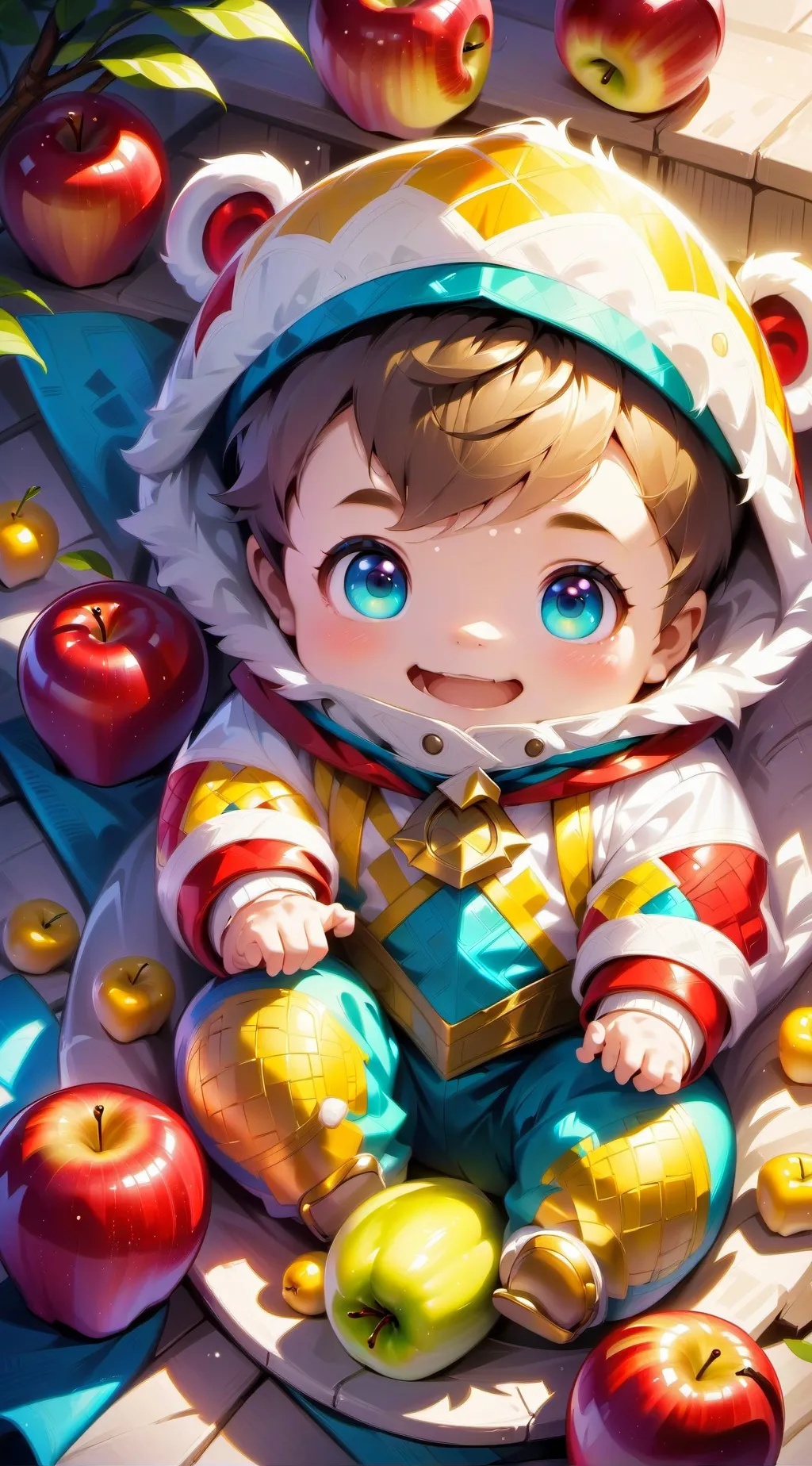 ai character: Apple baby background