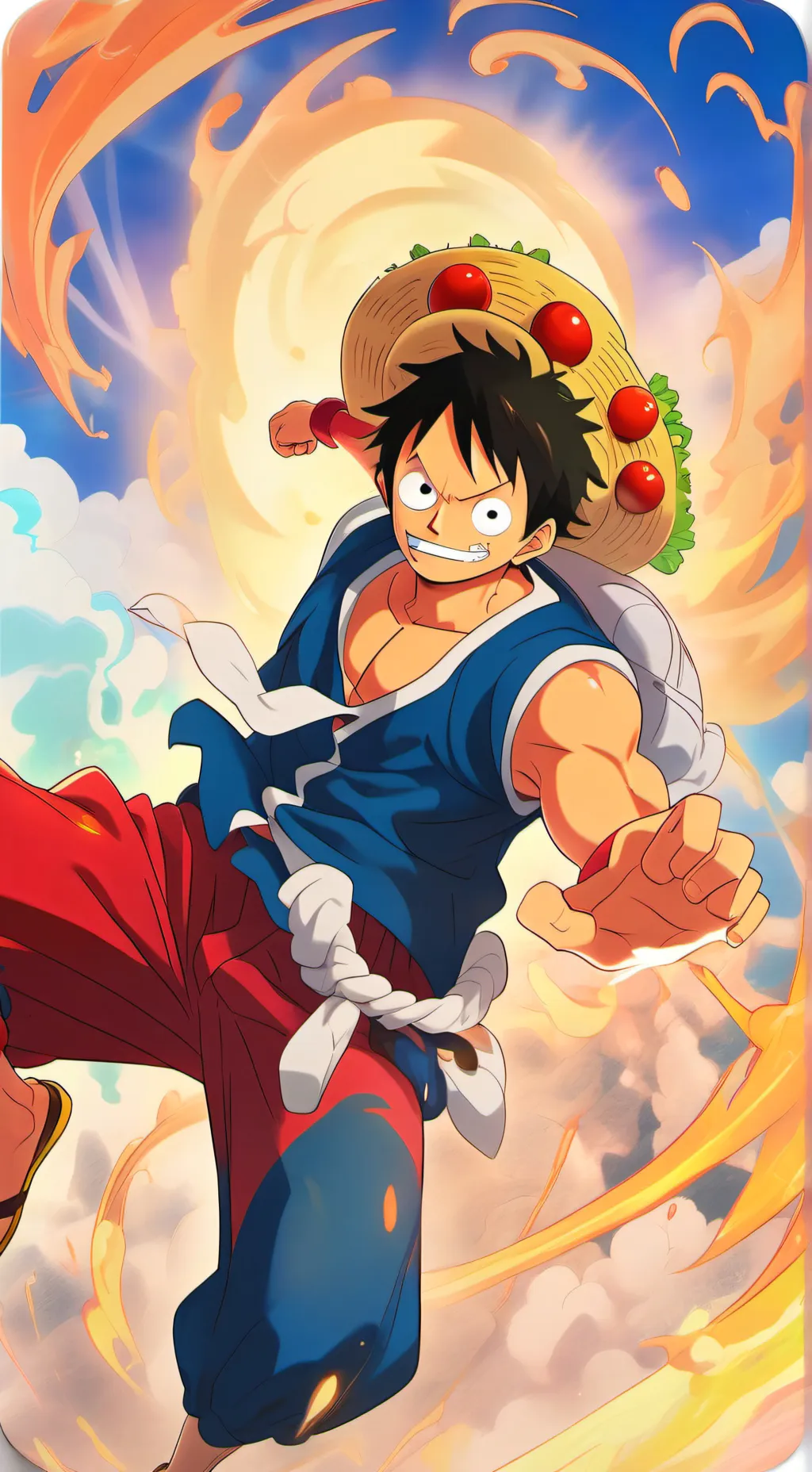 ai character: gear 5 luffy background