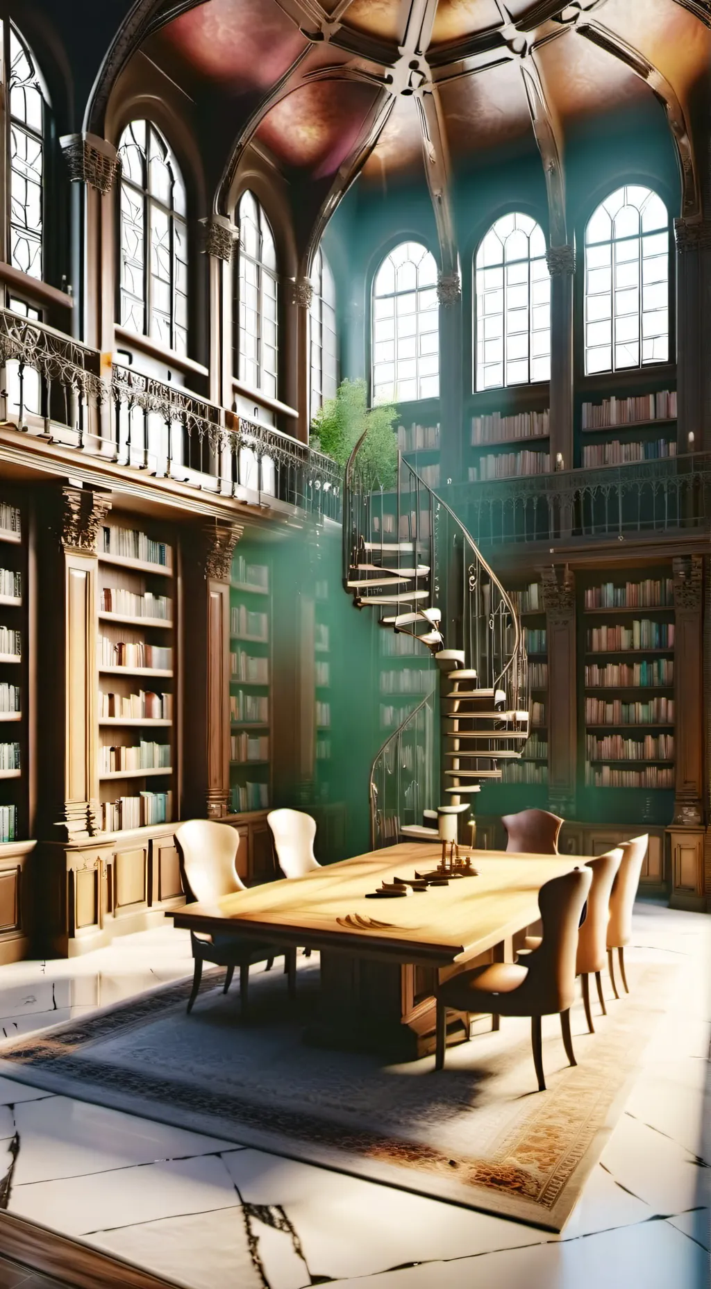 ai character: library of wisdom  background