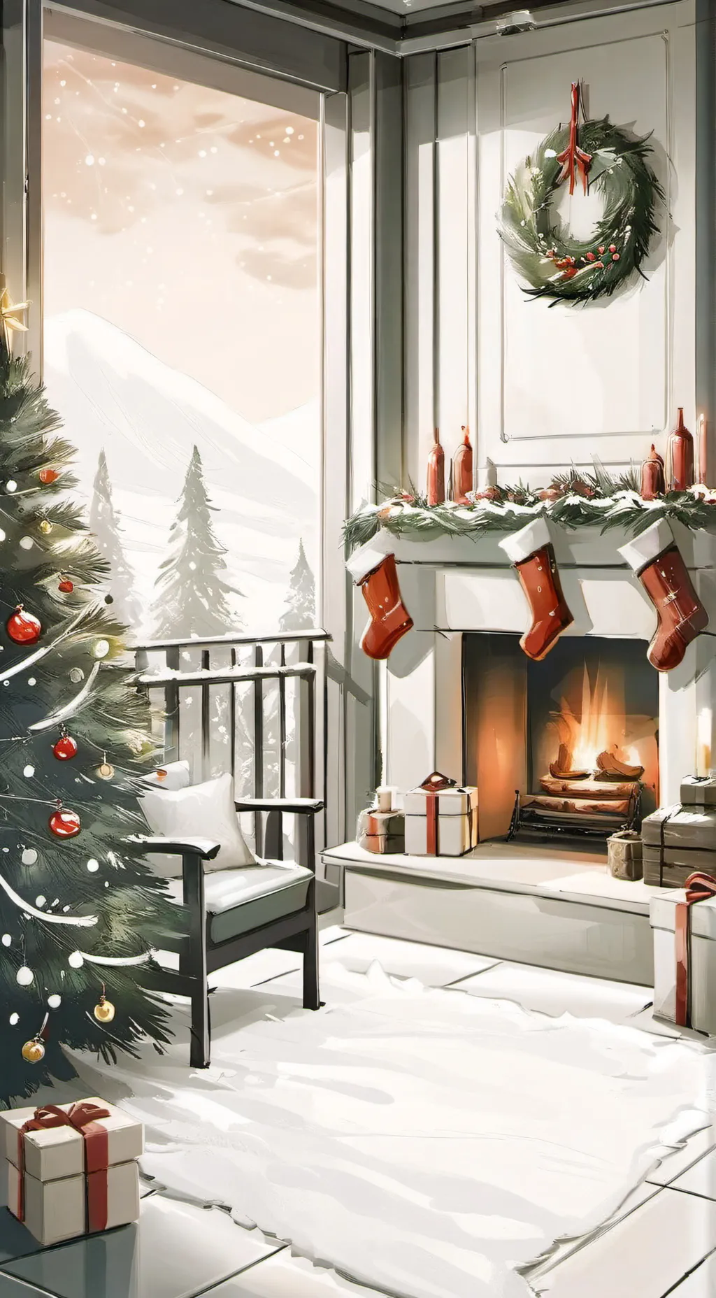 ai character: mha navidad 🎄 background