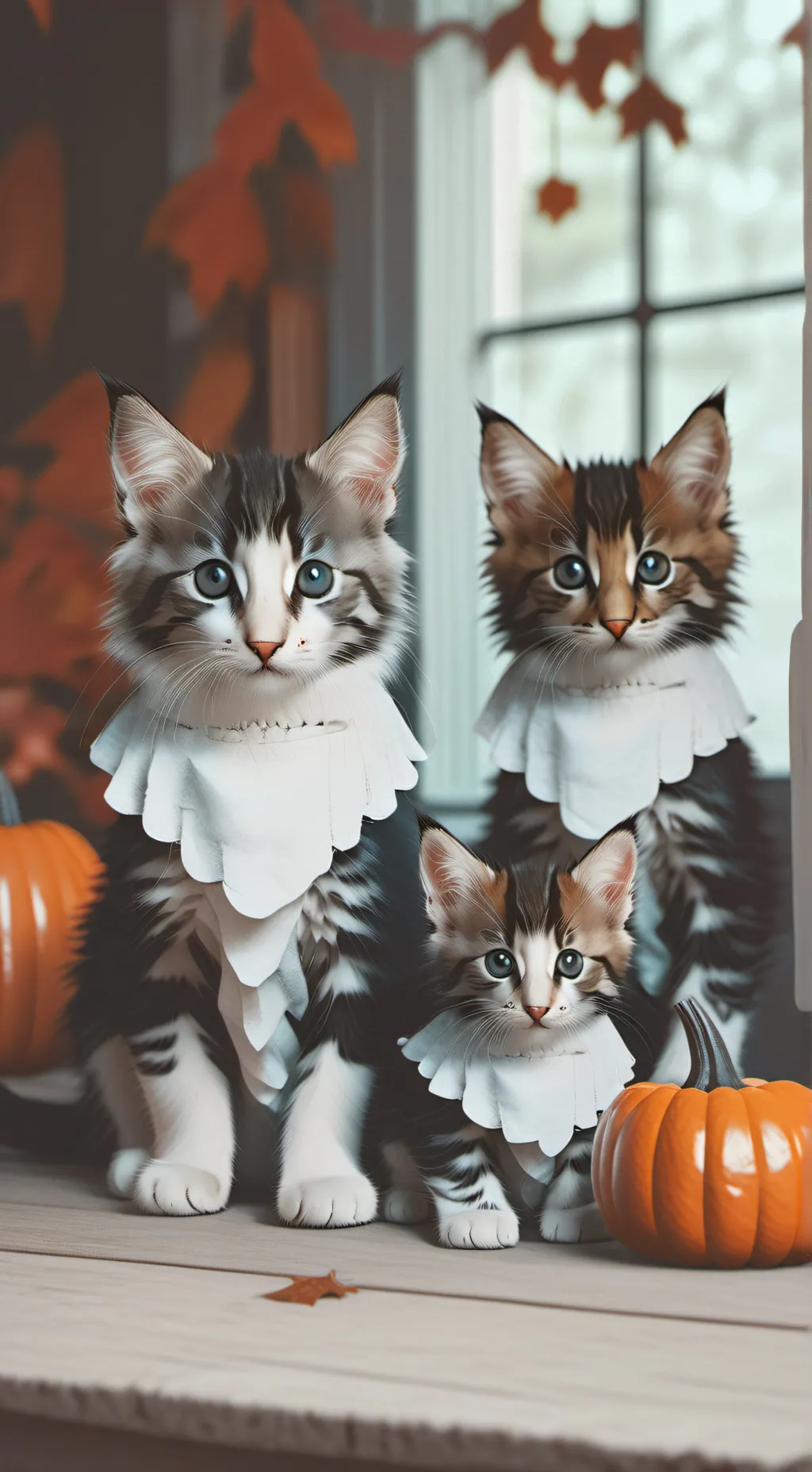 ai character: Halloween cat fam. background