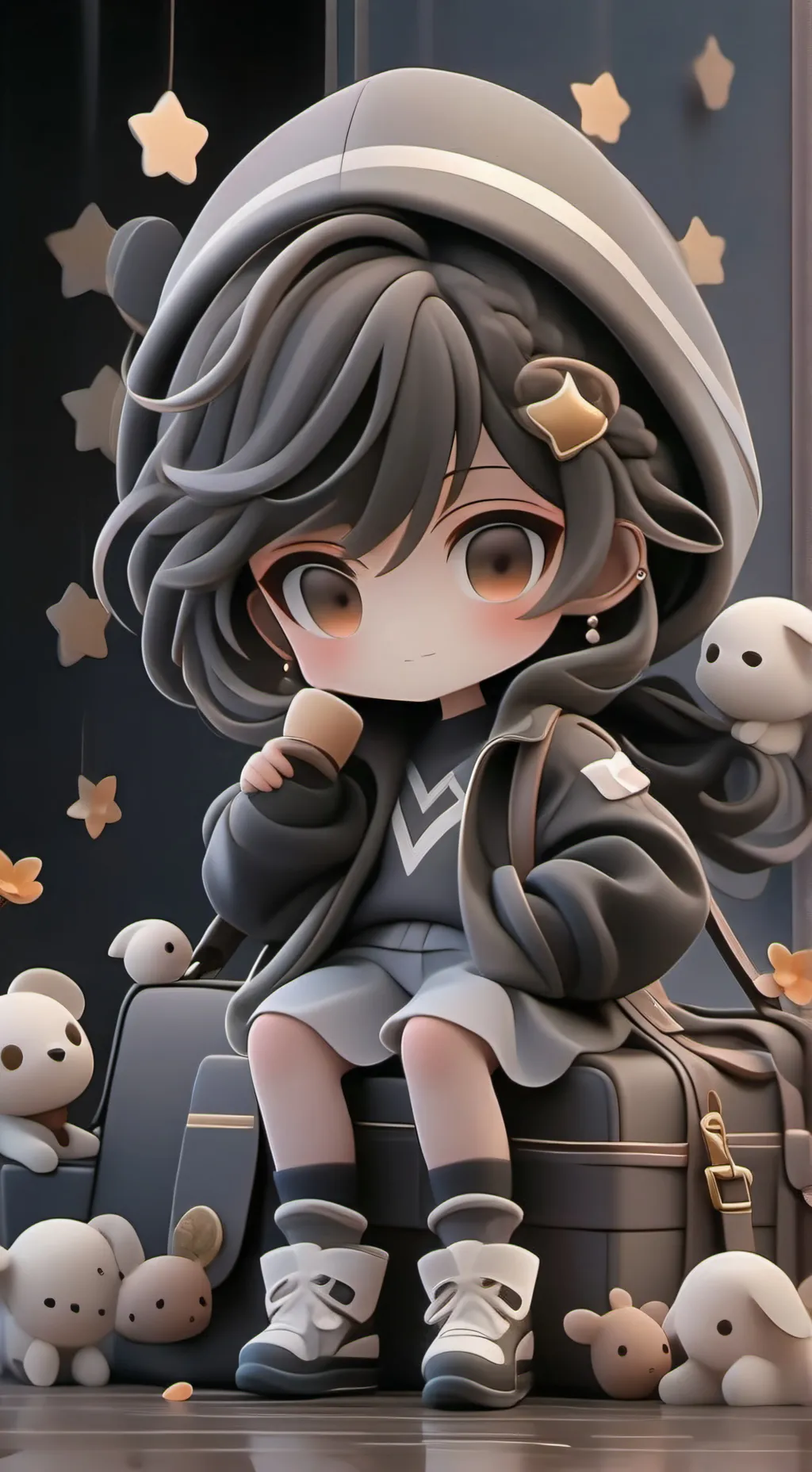 ai character: gruppo femmine background