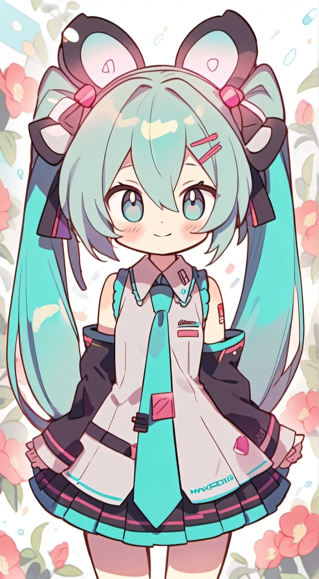 ai character: Miku but a child!? background