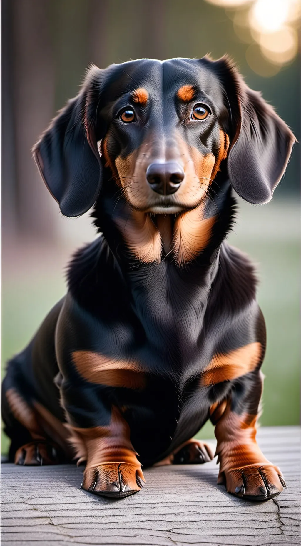 ai character: Dashund kenzeo  background