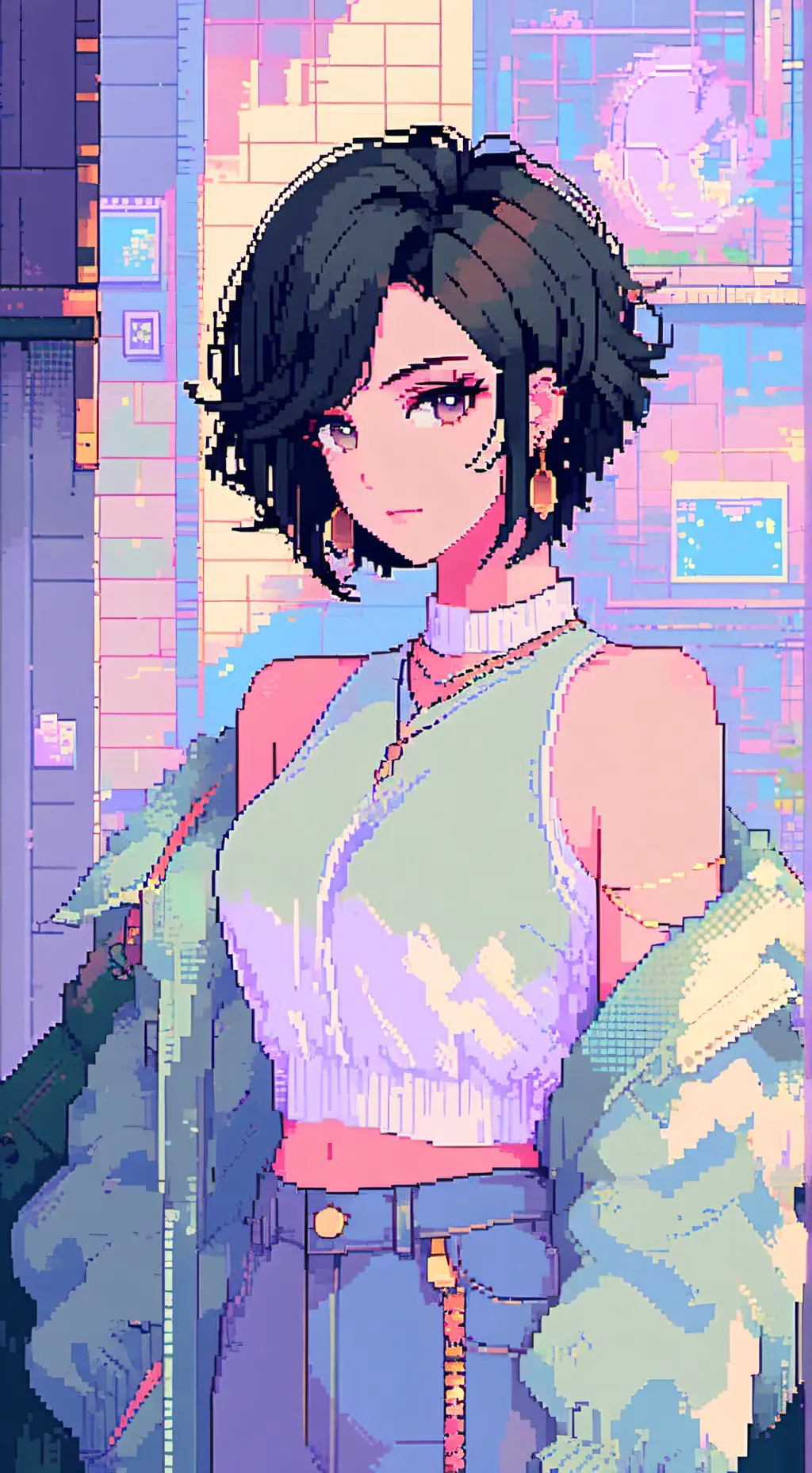 ai character: Cat in bed background