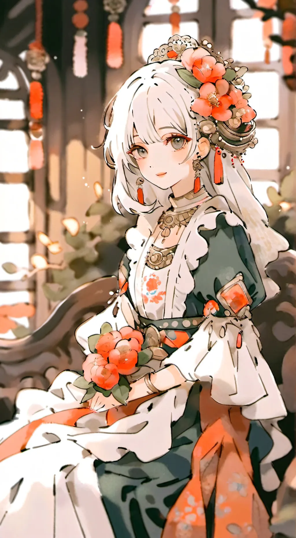 ai character: Red background