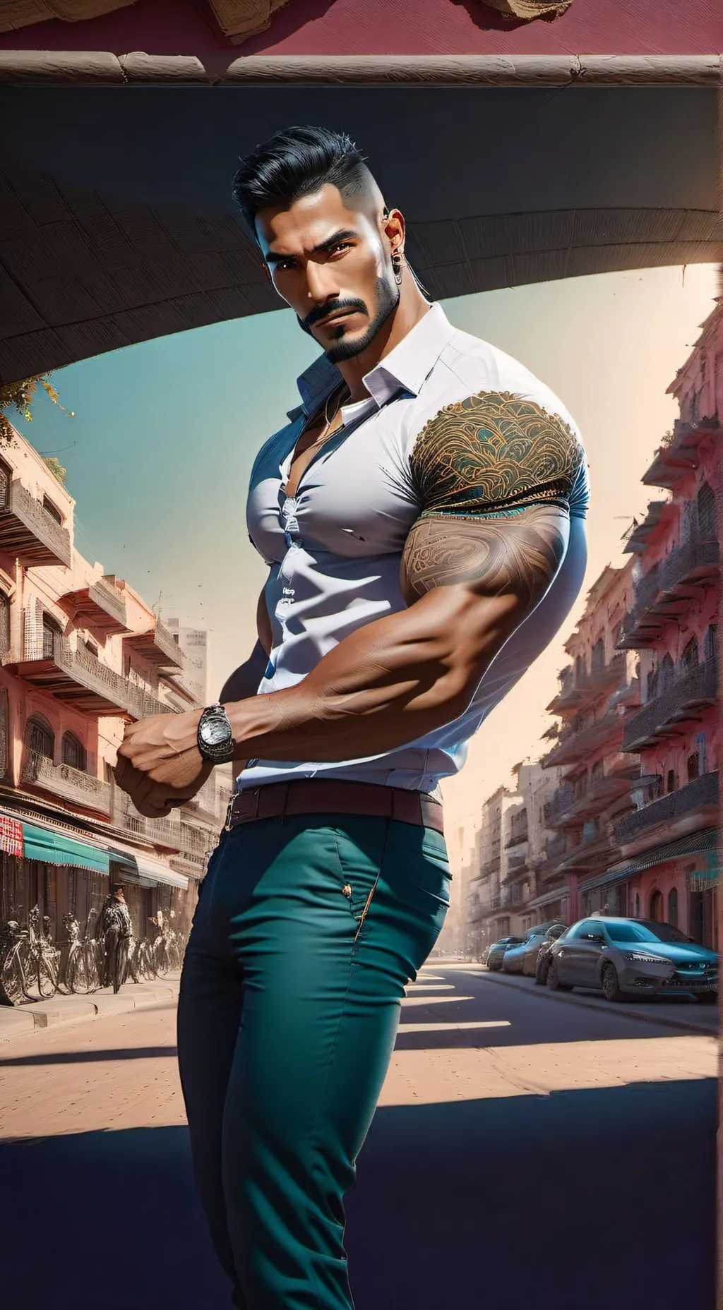 ai character: Vincent  background