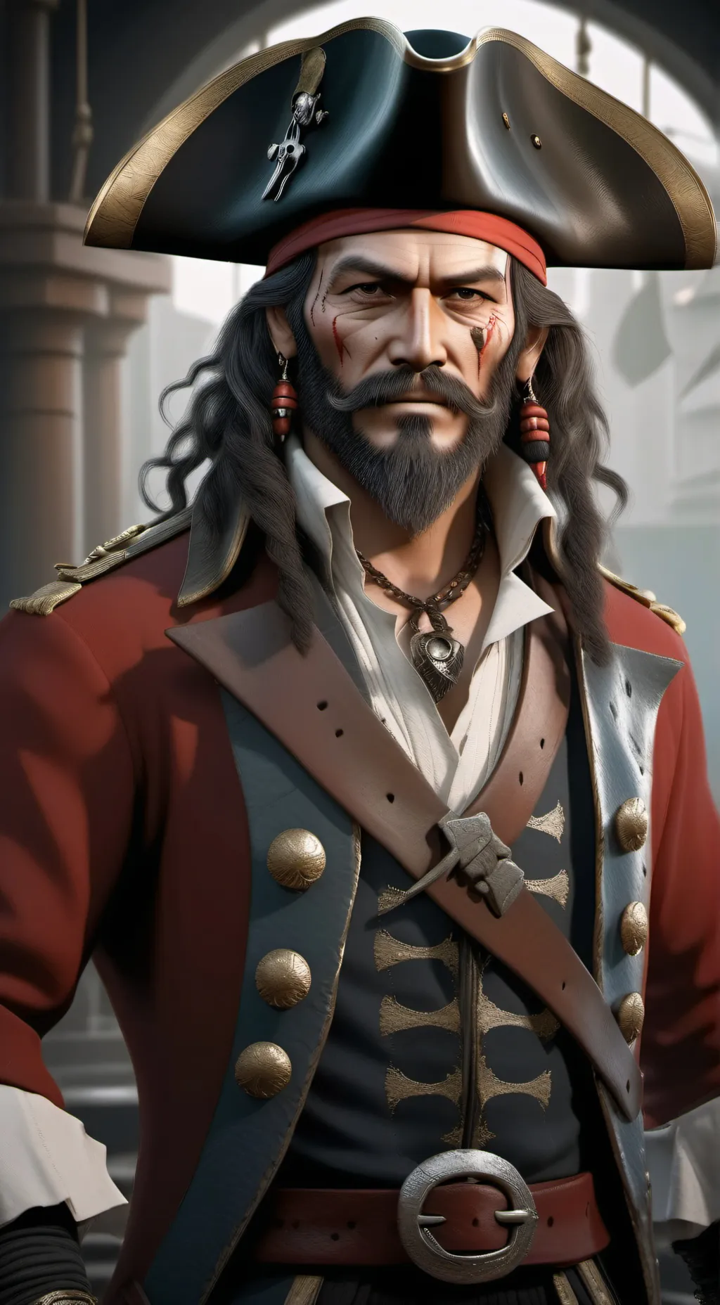 ai character: Captain Roman  background