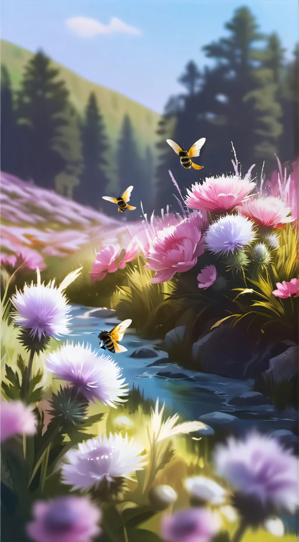 ai character: Primavera♨️🌱🌸🌼🍃🏵️ background