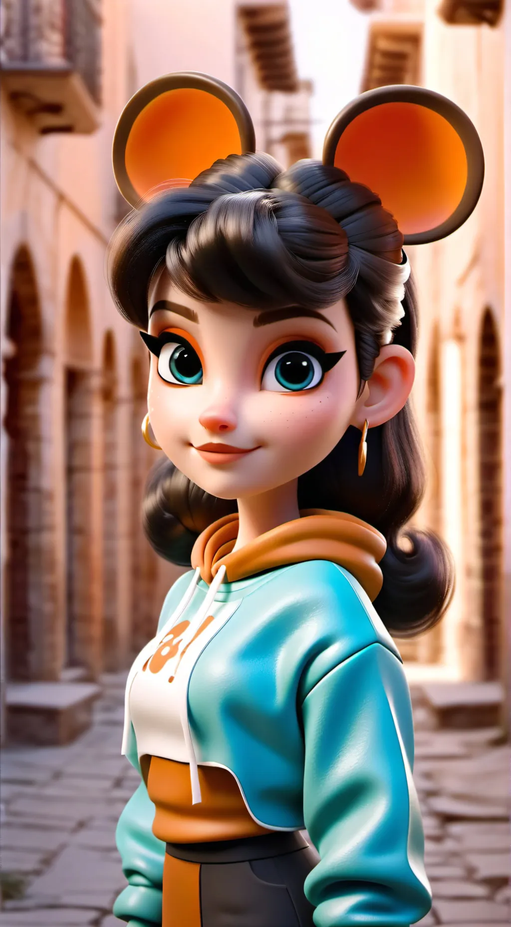 ai character: Mi talking becca background