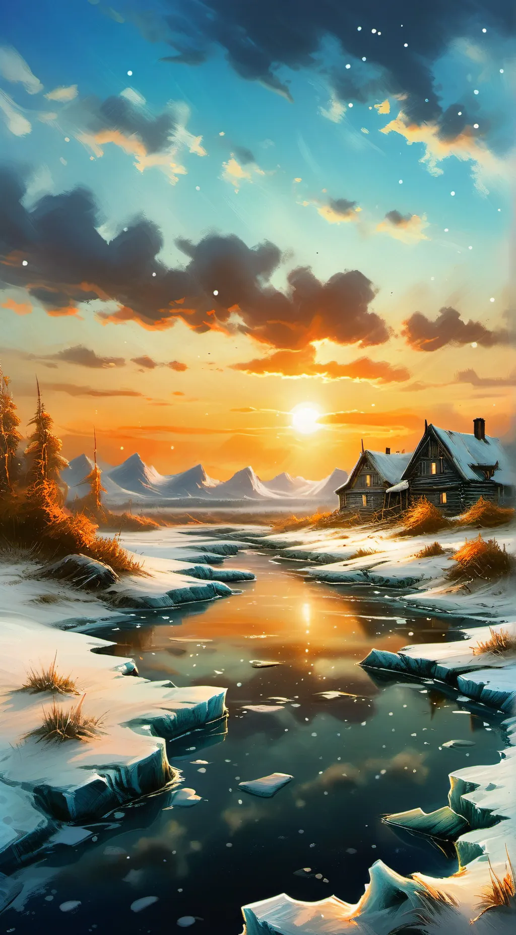 ai character: Navidad calida background