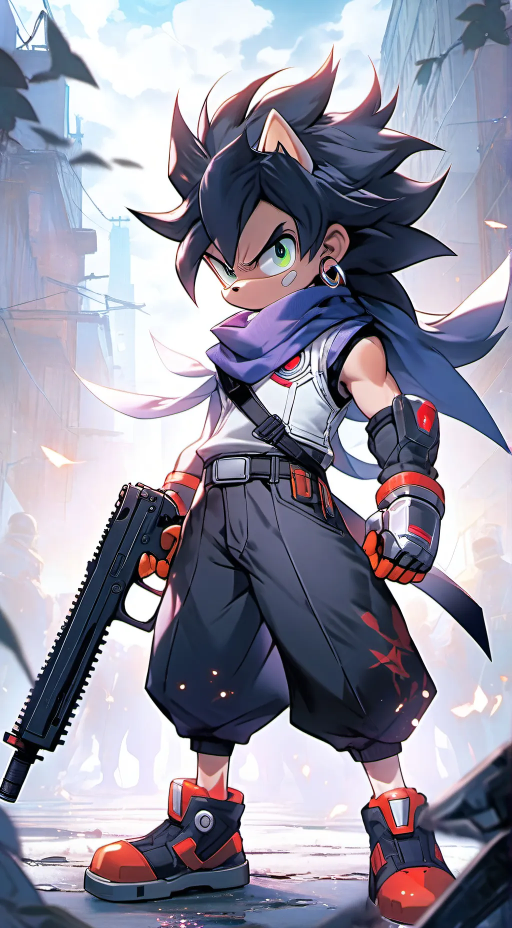 ai character: Shadow The Hedgeho background
