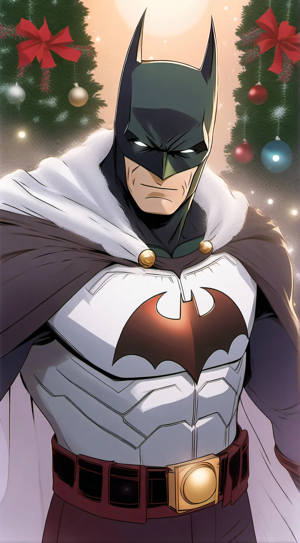 ai character: Batmans Christmas  background