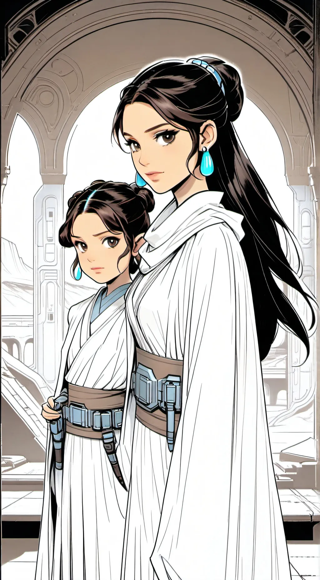 ai character: princess Leia zoie background